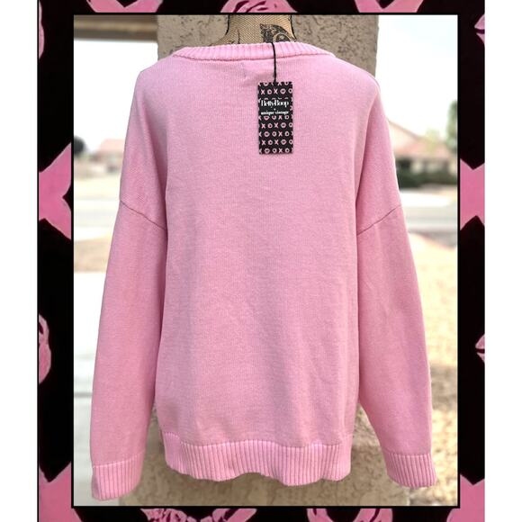 Betty Boop Unique Vintage Pink Betty Boop Love Sweater Size: 2X-3X - Picture 5 of 11